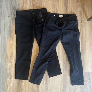2 women’s black slacks